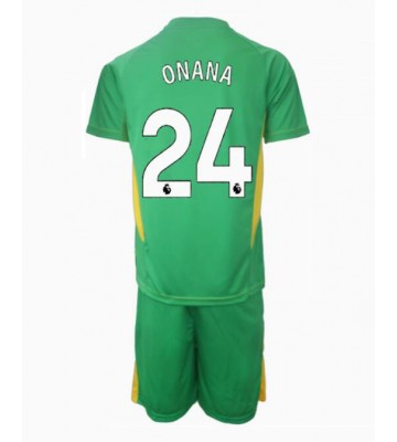 Manchester United Andre Onana #24 Brankář Alternativní dres komplet pro Děti 2024-25 Krátkým Rukávem (+ Krátké kalhoty)